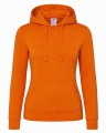 Bluza damska typu kangurek z kapturem i z troczkami w kolorze bluzy SWUL KNG JHK -kolor Orange. Dostępne na www.koszulkisuper.com .