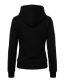 Bluza damska typu kangurek z kapturem i z troczkami w kolorze bluzy SWUL KNG JHK -kolor Czarny. Dostępne na www.koszulkisuper.com