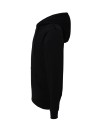Bluza damska typu kangurek z kapturem i z troczkami w kolorze bluzy SWUL KNG JHK -kolor Czarny. Dostępne na www.koszulkisuper.com