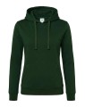 Bluza damska typu kangurek z kapturem i z troczkami w kolorze bluzy SWUL KNG JHK -kolor Butelkowa zieleń. Dostępne na www.koszulkisuper.com