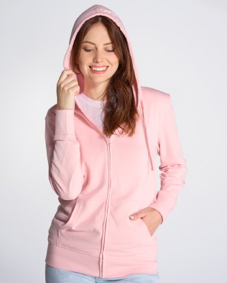 Bluza damska rozpinana z kapturem JHK SWUL HOOD 240 różowa.jpg