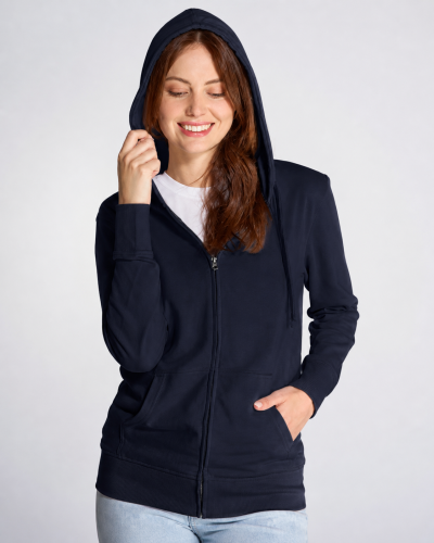 Bluza damska rozpinana z kapturem JHK SWUL HOOD 240 granatowa.png