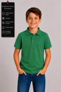 Dziecięca Koszulka Polo Zielona JHK 