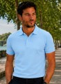 Męska błękitna koszulka polo JHK JT POLO w stylizacji casual.jpg