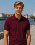  Męska koszulka polo JHK 210 g – bawełniana, Burgundy