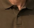 Zbliżenie kołnierzyka_Koszulka polo męska z krótkim rękawem JHK premium 210 g–  Khaki.jpg