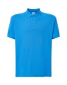 Koszulka polo męska z krótkim rękawem JHK premium 210 g–  lazurowa_01.jpg