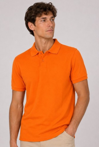 Koszulka polo męska z krótkim rękawem JHK premium 210 g–  orange.jpg