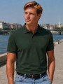 Koszulka polo męska z krótkim rękawem JHK premium 210 g– leśna zieleń.jpg