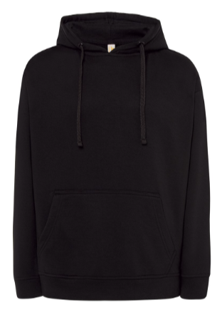 Bluza dresowa z kapturem JHK SWRA KNG KANGAROO.Naszywane kieszenie.Wzmocnione lycrą ściągacze.Sznurek ściagający w kapturze.Gramatura: 290 g/m2.Dostępne na www.koszulkisuper.com -Czarna