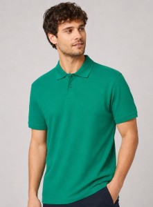 Męska koszulka polo JHK 210 g – bawełniana, zielona
