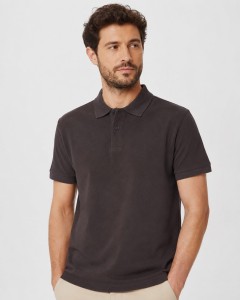 Męska koszulka polo JHK 210 g – bawełniana, grafitowa