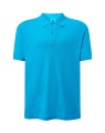 Koszulka polo męska z krótkim rękawem JHK premium 210 g– turkusowa_01.jpg