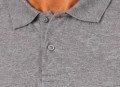 Zbliżenie kołnierzyka_Koszulka polo męska z krótkim rękawem JHK premium 210 g– Grey Melange.jpg
