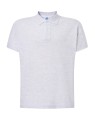 Koszulka polo męska z krótkim rękawem JHK premium 210 g– popielaty melanż_01.jpg