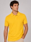 Męska koszulka polo JHK 210 g – bawełniana, żółta 