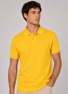 Męska koszulka polo JHK 210 g – bawełniana, żółta 
