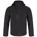 Męska kurtka softshell z odpinanym kapturem JHK – czarna