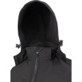Zbliżenie kaptura_ Męska kurtka softshell z odpinanym kapturem JHK – czarna