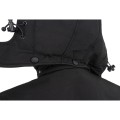 Zbliżenie mocowania kaptura_Męska kurtka softshell z odpinanym kapturem JHK – czarna