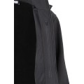 Zbliżenie wewnętrznej kieszeni na zamek błyskawiczny_Męska kurtka softshell z odpinanym kapturem JHK – czarna