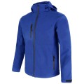 Męska kurtka softshell z odpinanym kapturem JHK – niebieska