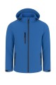 Męska kurtka softshell z odpinanym kapturem JHK – niebieska