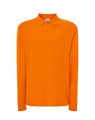 Męska koszulka polo z długim rękawem JHK 210 g – bawełniana, orange.jpg