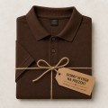 Męska koszulka polo JHK 210 g – bawełniana, czekoladowa _pomysł na prezent.jpg