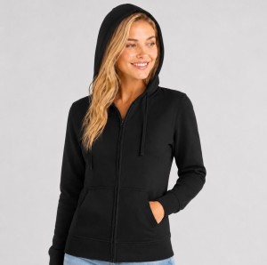 Bluza Damska rozpinana z kapturem czarna JHK