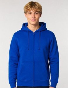 Bluza męska rozpinana z kapturem niebieska JHK