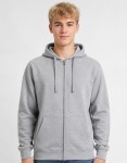 Bluza męska rozpinana z kapturem szary melanż JHK