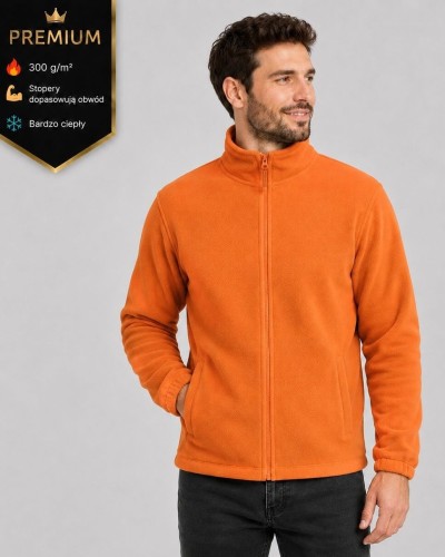 Ciepły polar męski JHK - Pomarańczowy, na modelu.jpg