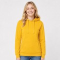 Bluza damska typu kangurek JHK- Żółta, na modelce.jpg