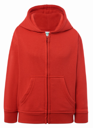 SWRK HOOD RD.png_Bluza dziecięca z kapturem na suwak JHK -Czerwona