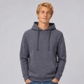 Ciepła bluza męska kangurek JHK – Denim Heather na modelu