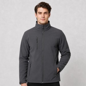 Męska kurtka softshell z polarem JHK –  grafitowa