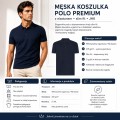 Tabela informacyjna o Męskiej koszulce polo premium z elastanem slim fit JHK