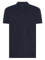 Męska koszulka polo premium z elastanem slim fit JHK - granatowa