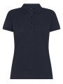 Damska koszulka polo premium z elastanem slim fit JHK –granatowa