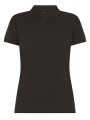 Damska koszulka polo premium z elastanem slim fit JHK –czarna