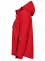 Damska kurtka softshell z kapturem 3-warstwowa – czerwona