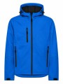 Damska kurtka softshell z kapturem 3-warstwowa – niebieska