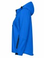 Damska kurtka softshell z kapturem 3-warstwowa – niebieska