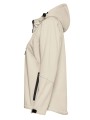 Damska kurtka softshell z kapturem 3-warstwowa – kremowa