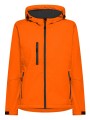 Damska kurtka softshell z kapturem 3-warstwowa – pomarańczowa