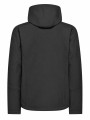 Męska kurtka softshell z kapturem 3-warstwowa - czarna