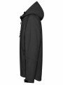 Męska kurtka softshell z kapturem 3-warstwowa - czarna