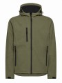 Kurtka softshell 3-warstwowa z kapturem – khaki