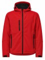 Kurtka softshell 3-warstwowa z kapturem – czerwona